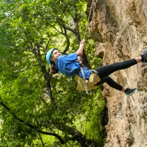 A student doing Rock Climbing at The Last Resort