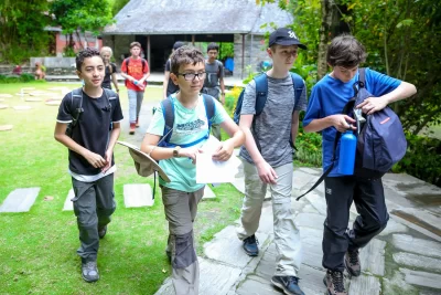 Students getting ready for hiking The Last Resort in Nepal